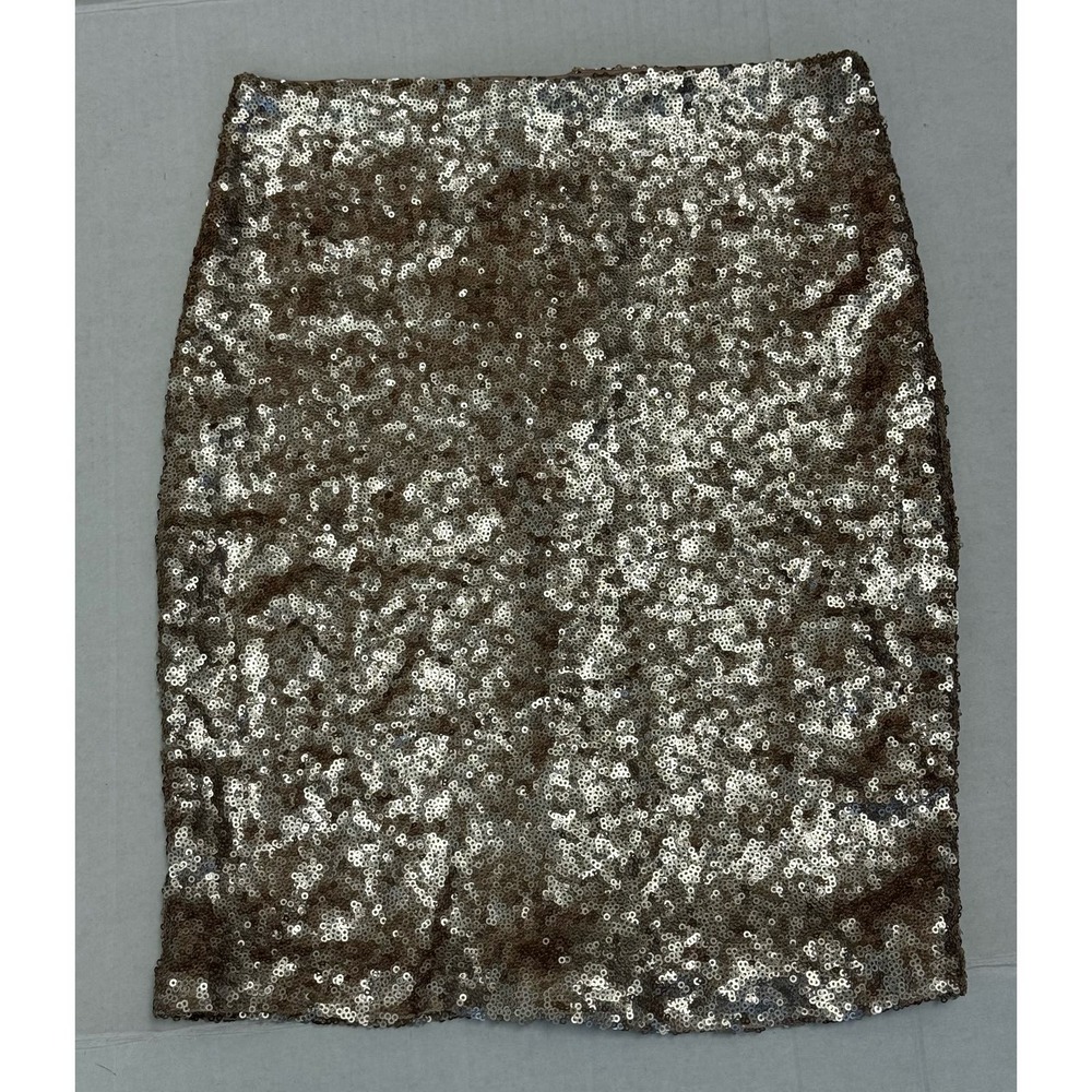 Lulus Sequin Skirt Rose Gold Mini Skirt Size Small Lined